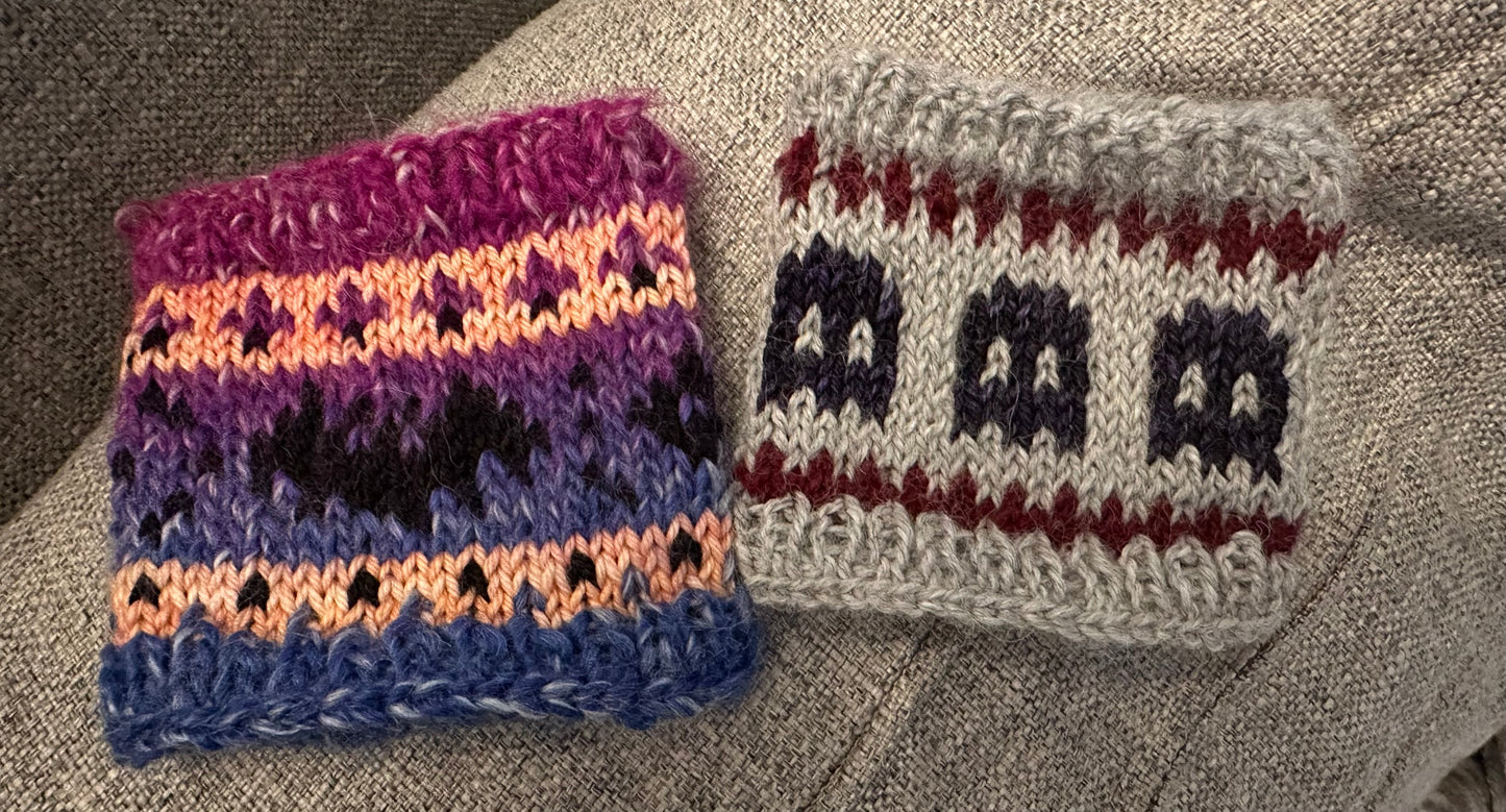 Batty Brews & Boo-tiful Ghosts: Knitted Cup Warmers